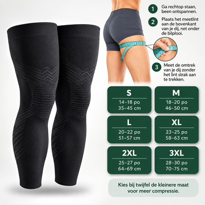Kniesoft Compressiekousen Volledig Been | Set van 2
