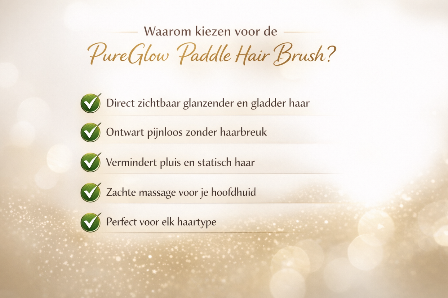PureGlow Paddle Brush | Ontklittende Haarborstel met Natuurlijke Glans