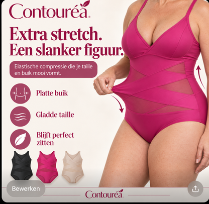 Contouréa Meno Body met elastische compressie die taille en buik vormt, in drie kleuren
