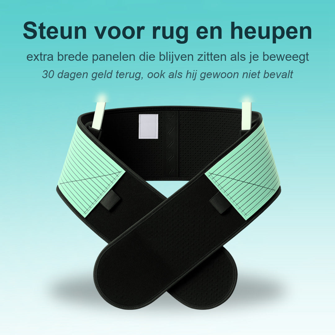 Baséa rugsteun met brede panelen en twee extra banden