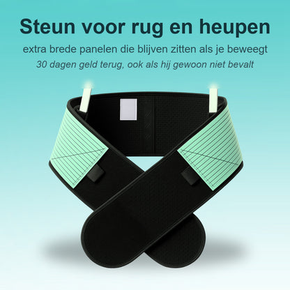 Baséa rugsteun met brede panelen en twee extra banden