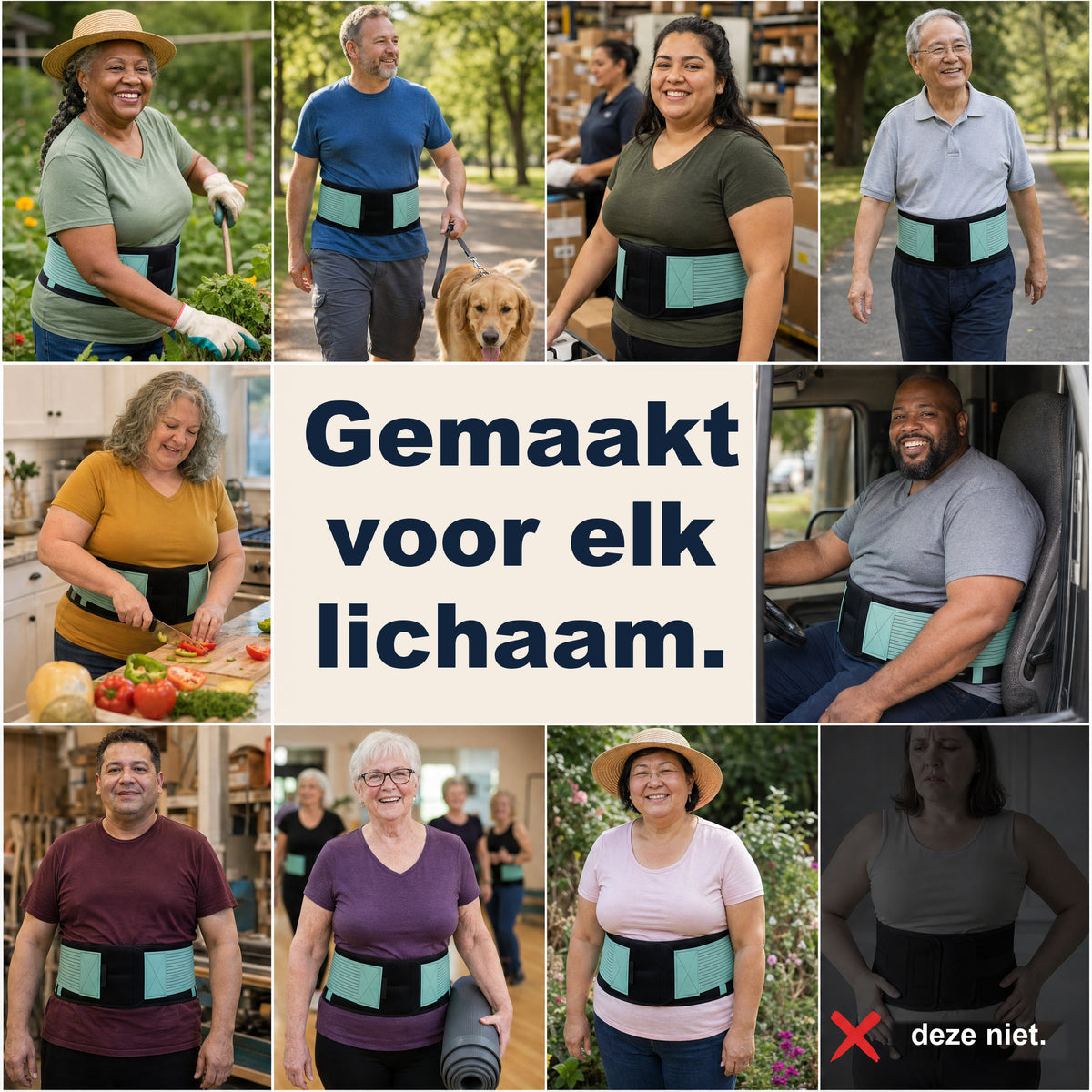 Gemaakt voor elk lichaam, gedragen bij dagelijkse bezigheden