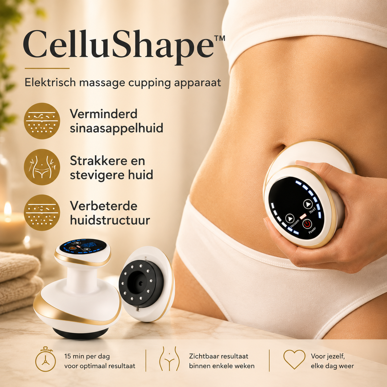 CelluShape™ - Cupping Massage Tegen Cellulite