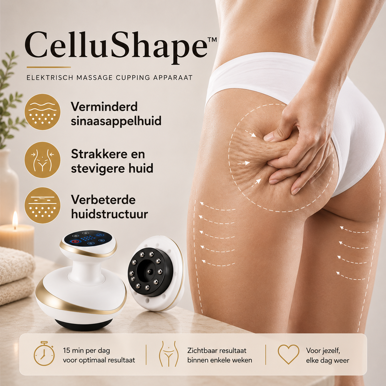 CelluShape™ - Cupping Massage Tegen Cellulite