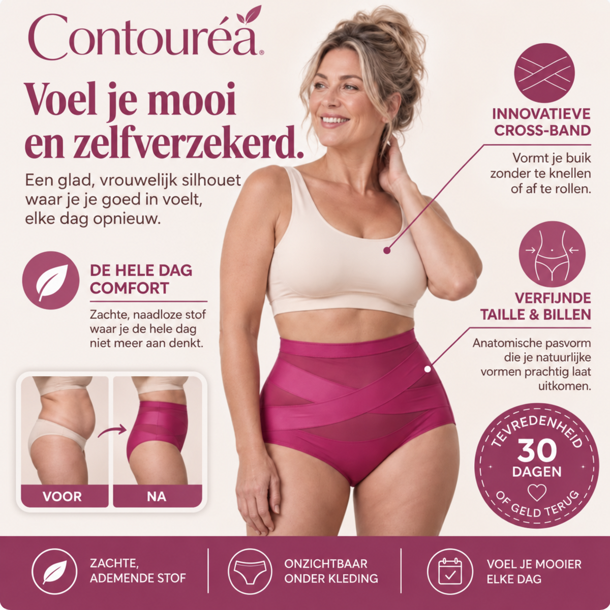 Contouréa Meno Slip — een glad, vrouwelijk silhouet, de hele dag comfort