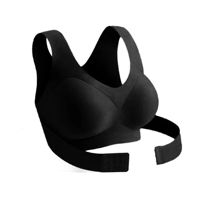 Liftéa lift-bh in het zwart met voorsluiting en gekruiste rug