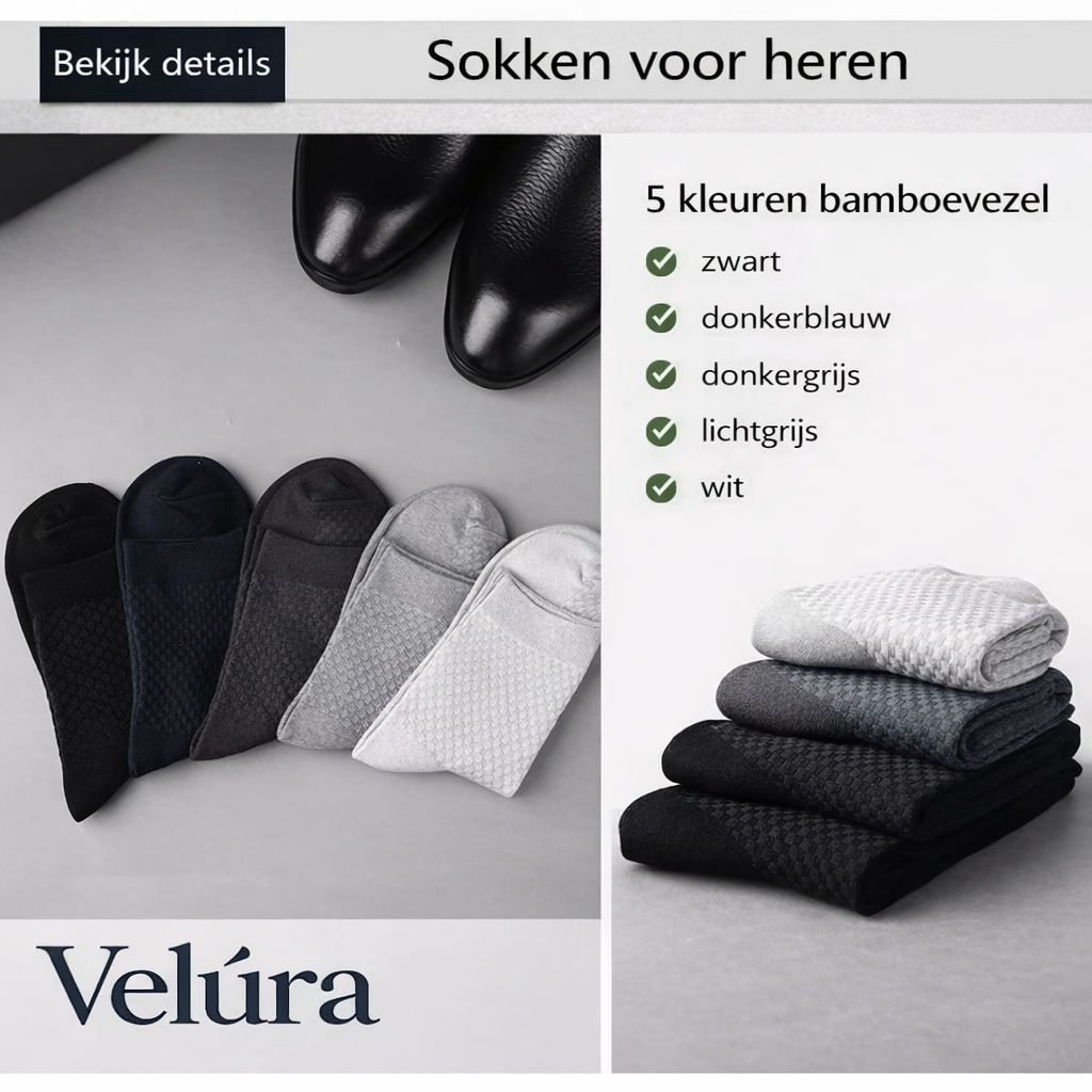 VELÚRA mid-hoge bamboe sokken van premium kwaliteit