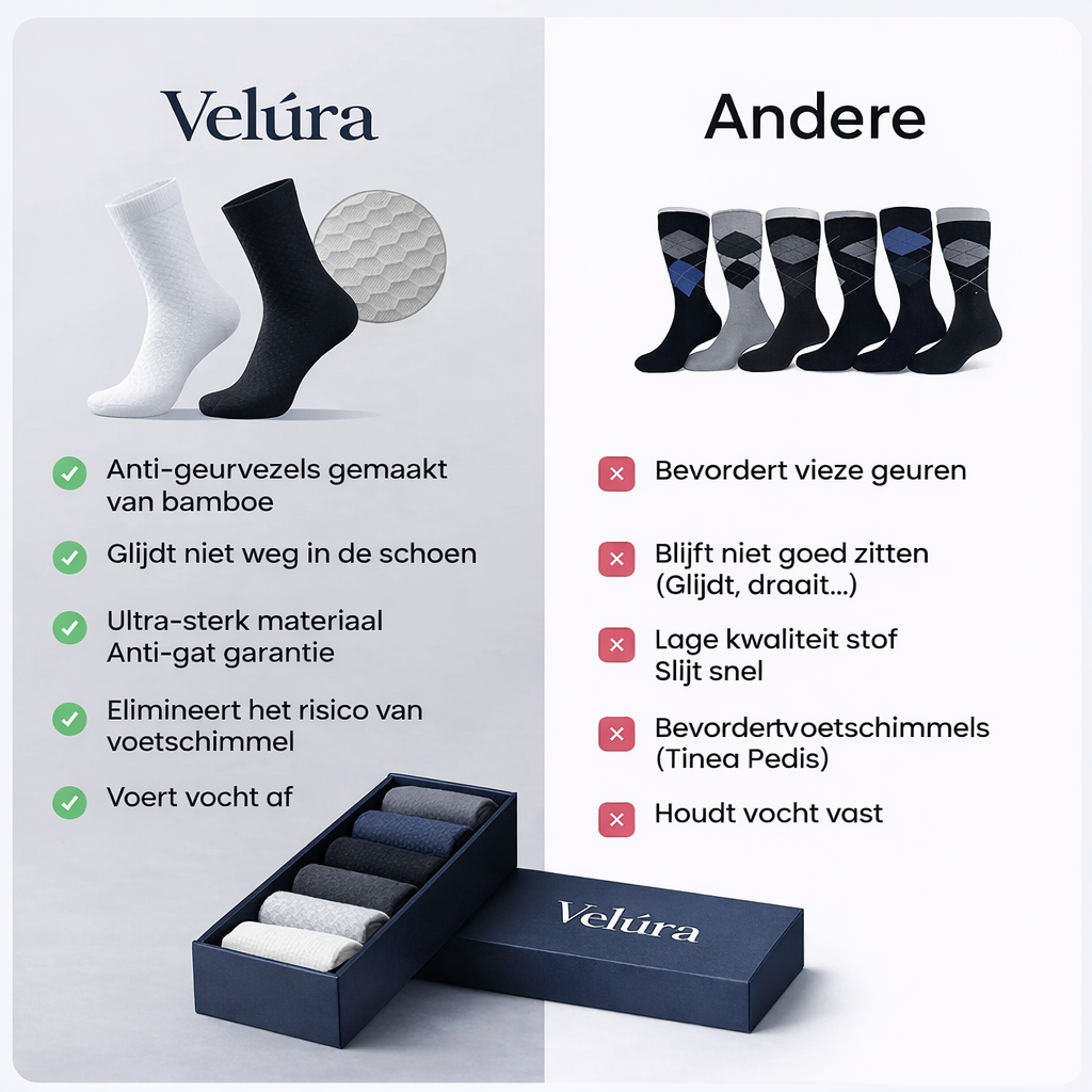 VELÚRA mid-hoge bamboe sokken van premium kwaliteit
