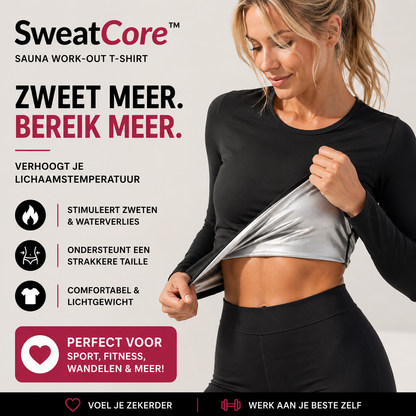 SweatCore zweetvest close-up - micro-stretch stof en korte mouwen