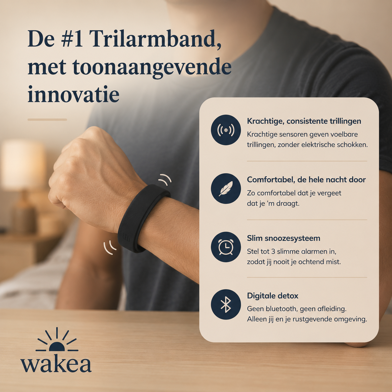 Wakea — de stille wekker die alleen jóu wakker maakt